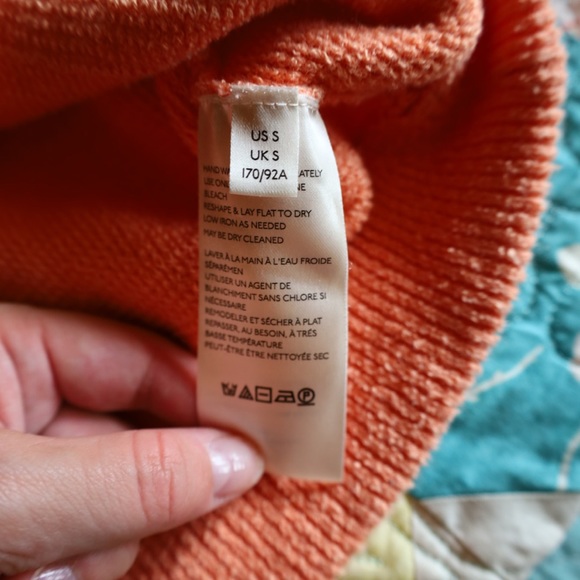 Free People Boho Ottoman Slouchy Tunic Sweater in Tangerine Womens Size Small - Picture 9 of 12